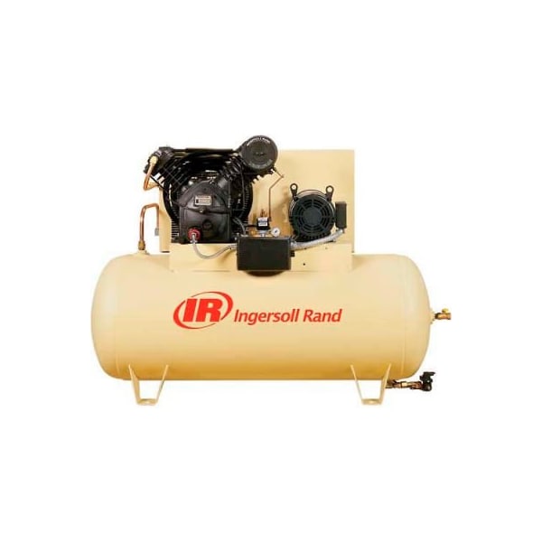 Ingersoll-Rand Ingersoll Rand 2545E10-P, 10HP, Two-Stage Compressor, 120 Gal, Horiz., 175 PSI, 35 CFM, 3-Phase 200V 45465903